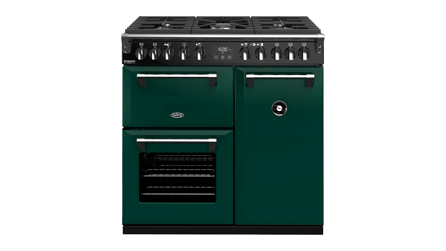Belling 90cm Dual Fuel Freestanding Oven with Gas Cooktop Racing