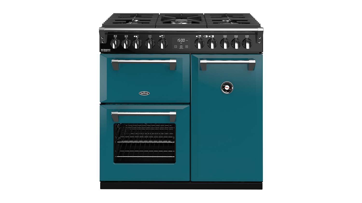 Belling 90cm Dual Fuel Freestanding Oven with Gas Cooktop Kingfisher