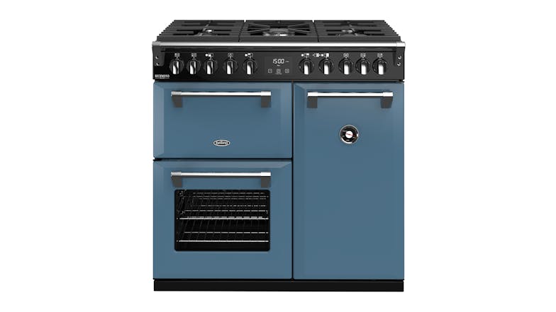 Belling 90cm Dual Fuel Freestanding Oven with Gas Cooktop - Thunder Blue (Colour Boutique/BRD900DFTB)