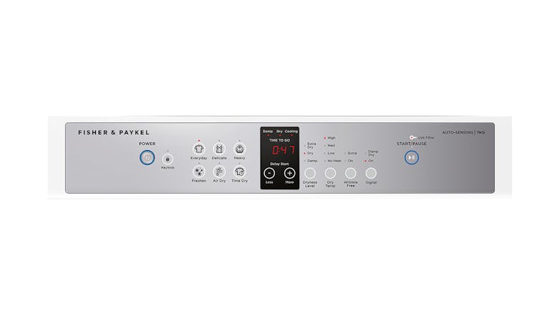 Fisher & Paykel 7kg 10 Program Sensor Vented Dryer - White (Series 5/DE7060G2)