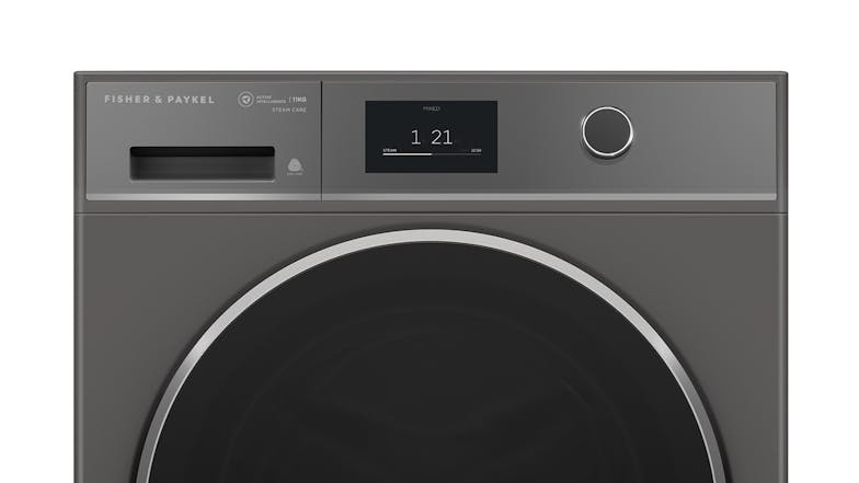 Fisher & Paykel 11kg 24 Program Front Loading Washing Machine - Graphite (Series 11/WH1160HG1)