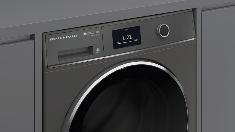 Fisher & Paykel 11kg 24 Program Front Loading Washing Machine - Graphite (Series 11/WH1160HG1)