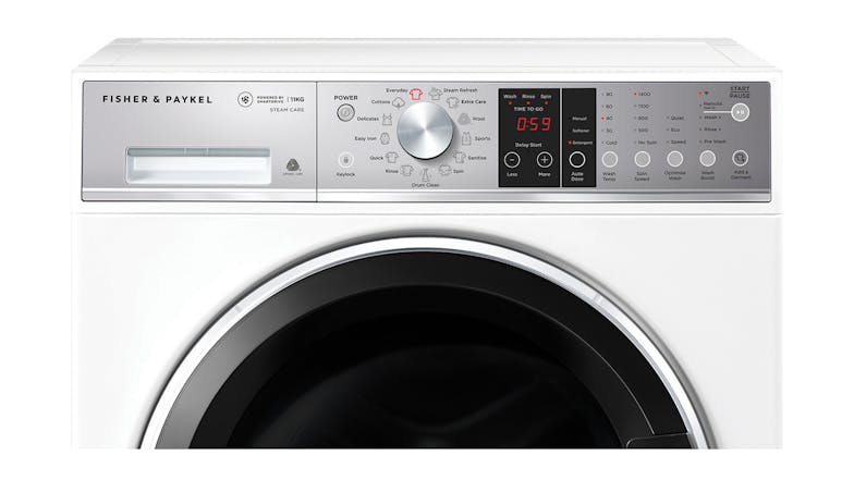 Fisher & Paykel 11kg 14 Program Front Loading Washing Machine - White (Series 9/WH1160S1)