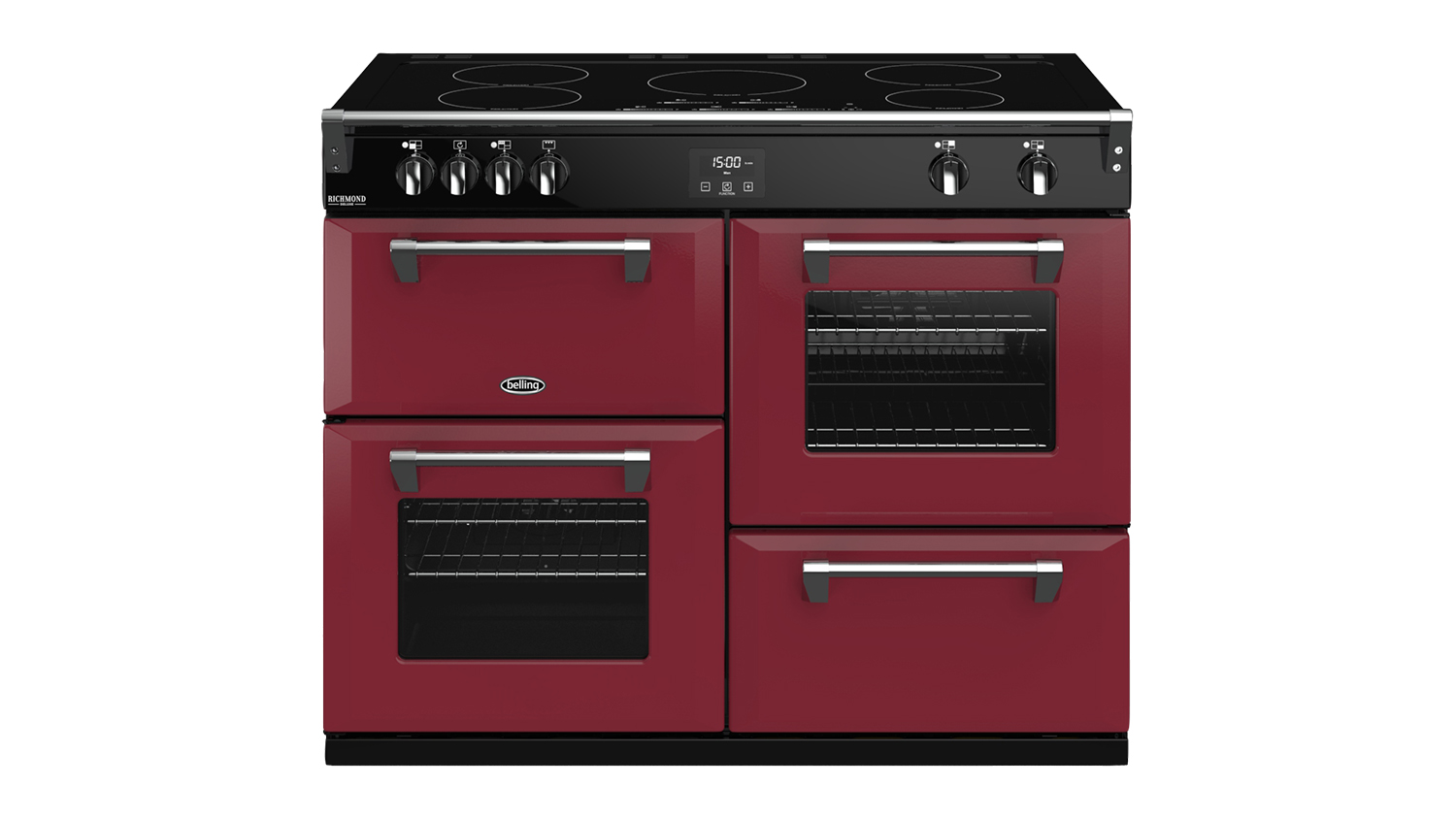 Belling 110cm Freestanding Oven with Induction Cooktop Chilli Red