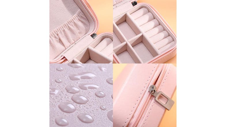 Kmall Portable Travel Jewellery Storage Case - Pink