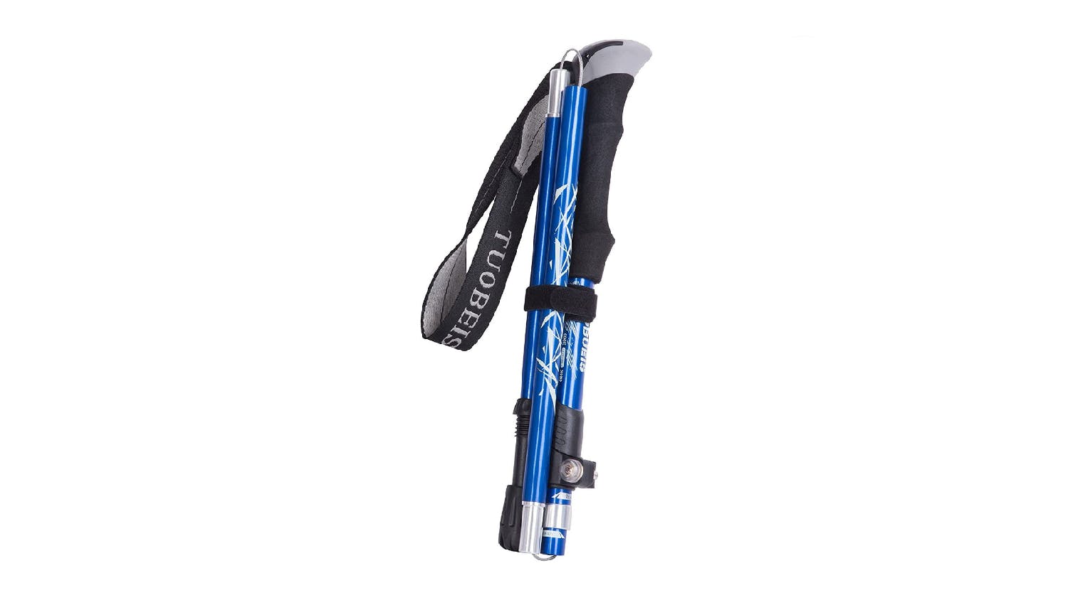 Kmall Adjustable Folding Hiking Pole with Aluminium Core - Blue