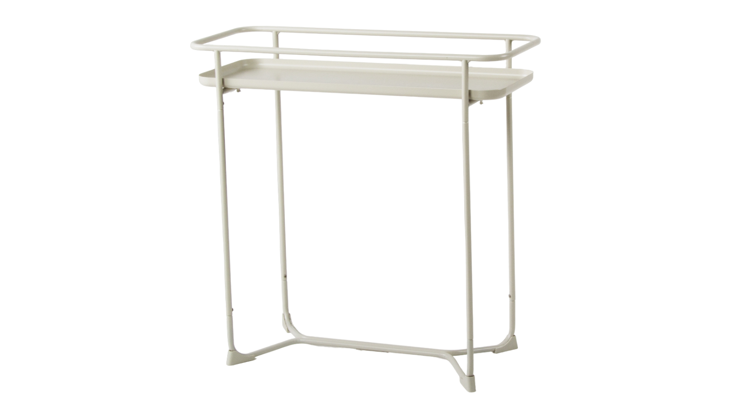 Kmall Modern Rectangular Metal Frame Sidetable - White