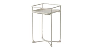 Kmall Modern Square Metal Frame Sidetable - White