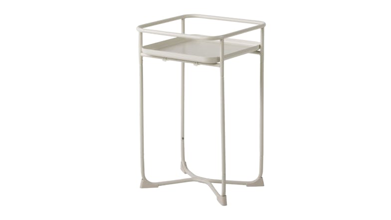 Kmall Modern Square Metal Frame Sidetable - White