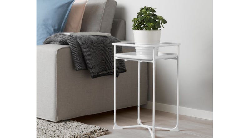 Kmall Modern Square Metal Frame Sidetable - White