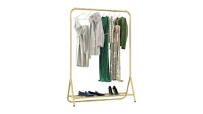 Kmall Metal Garment Rack with Lower Storage