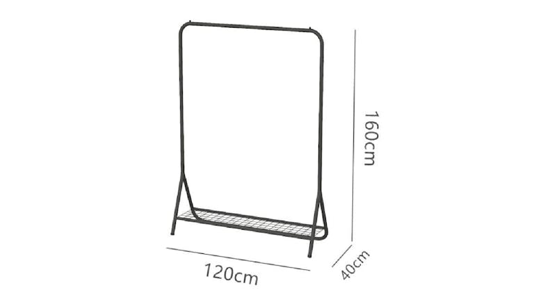 Kmall Metal Garment Rack with Lower Storage