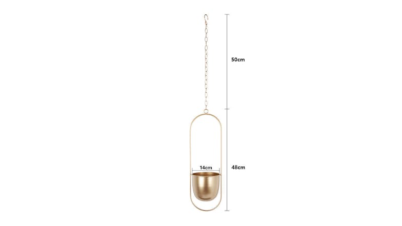 Kmall Modern Oval Decorative Plant Hanger - Gold