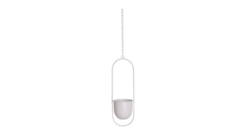 Kmall Modern Oval Decorative Plant Hanger - White