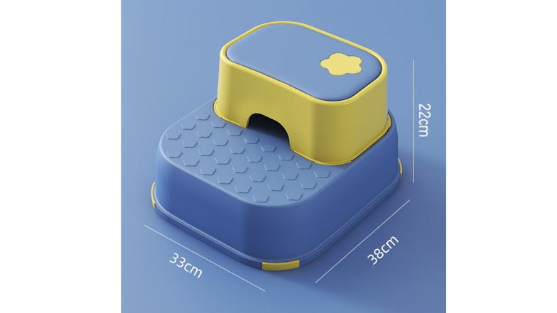 Kmall 2-In-1 Children's Step Stool - Blue/Yellow
