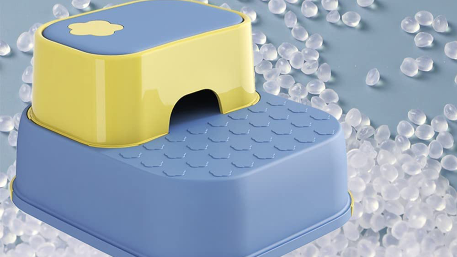 Kmall 2-In-1 Children's Step Stool - Blue/Yellow