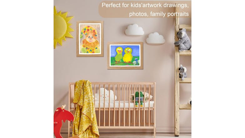 Kmall Children's Artwork Display Frame 34 x 25cm - Light Wood