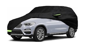 Kmall Heavy Duty Lined SUV Car Cover with Lock, Zipper 5.1m - Black