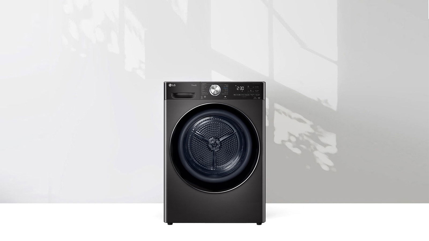 LG 10kg Smart Heat Pump Condenser Dryer with 14 Programs - Black Steel (DVH10-10B)