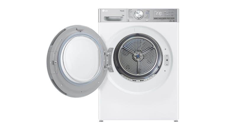 LG 10kg 9 Program Heat Pump Condenser Dryer - White Steel (Series 10/DVH10-10W)