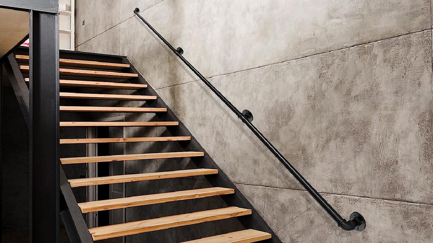 Kmall DIY Industrial Pipe Design Stairway Handrail 265cm