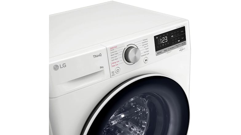 LG 8kg 12 Program Front Loading Washing Machine - White (Series 5/WV5-1208W)