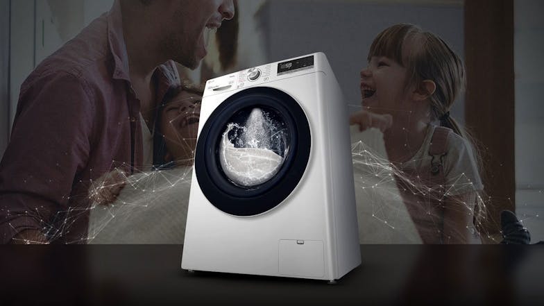 LG 8kg 12 Program Front Loading Washing Machine - White (Series 5/WV5-1208W)