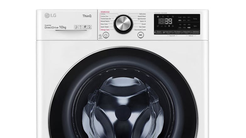 LG 10kg 12 Program Front Loading Washing Machine - White (Series 9/WV9-1410W)