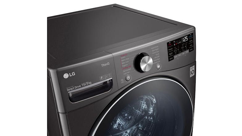 LG 16kg/9kg 7 Program Front Loading Washer and Dryer Combo - Black Steel (WXLC-1116B)