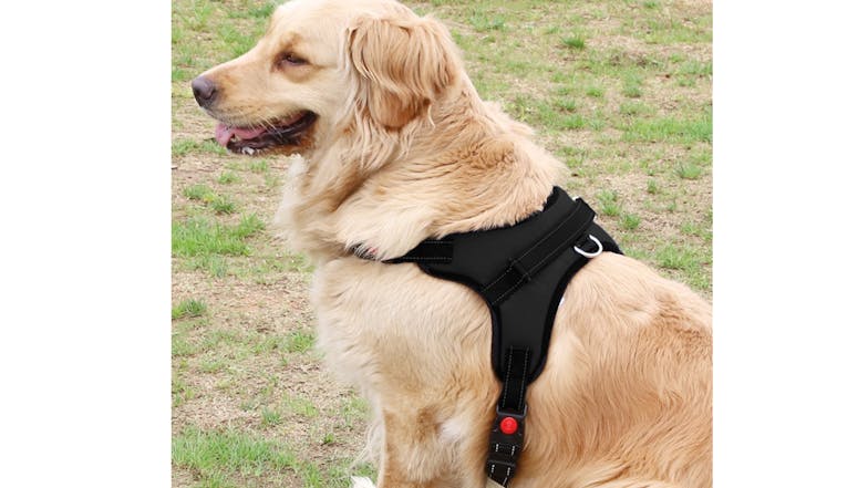 Kmall Adjustable Dog Harness with Handle Medium - Black