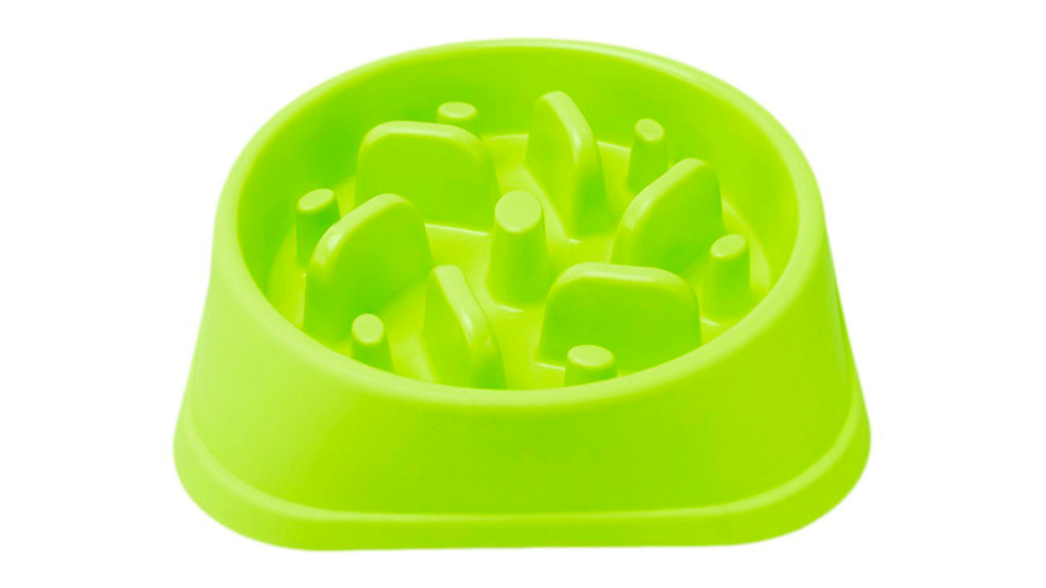 Kmall Plastic Slow Feeder Pet Bowl - Green
