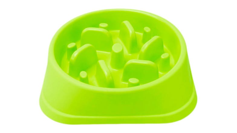 Kmall Plastic Slow Feeder Pet Bowl - Green