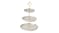 Kmall 3-Tier Ceramic High Tea Cake Stand - White/Gold