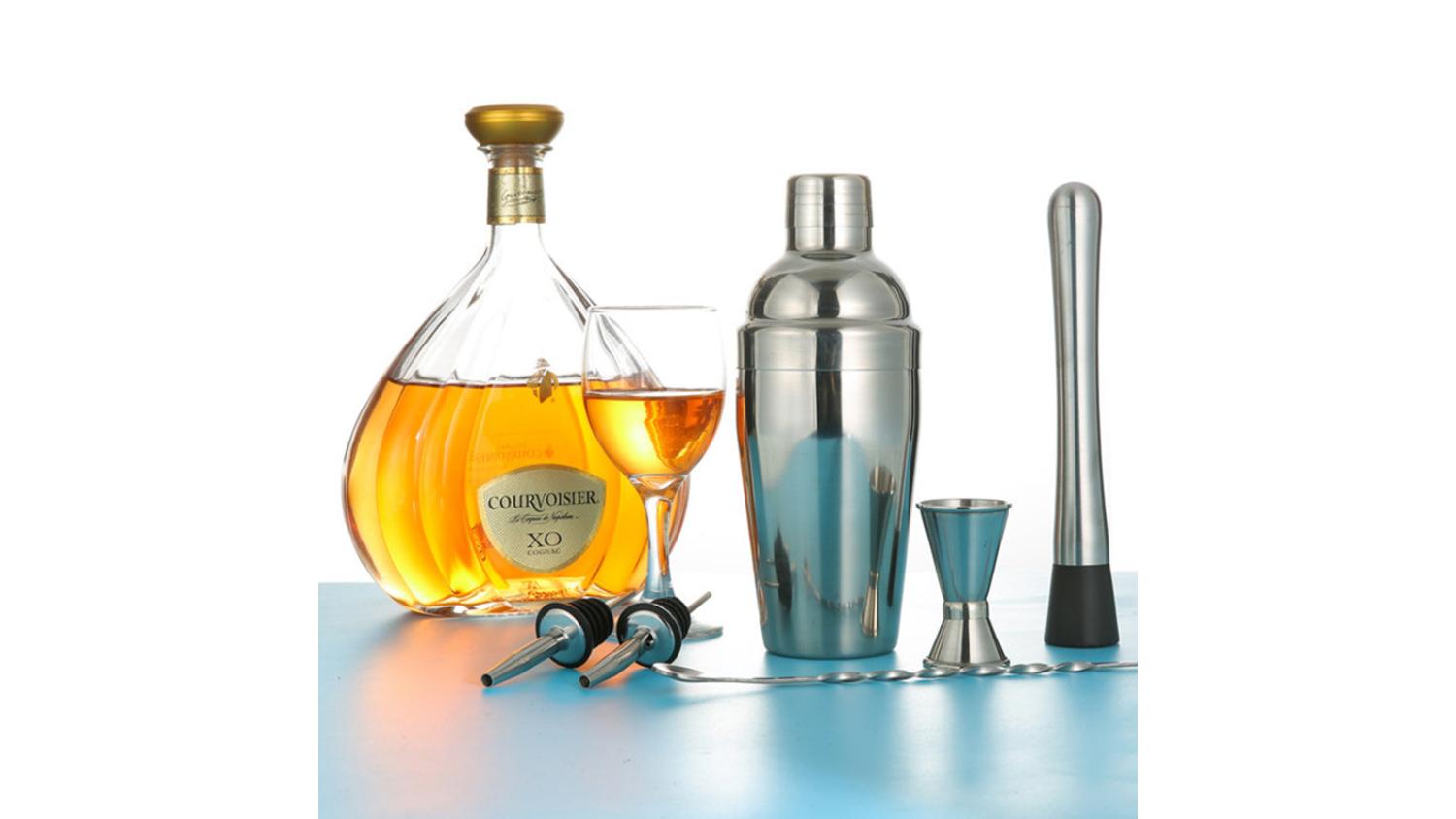 Kmall Cocktail Equipment & Shaker Set with Stand 12pcs. - Silver