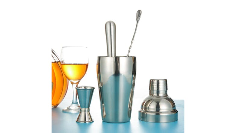 Kmall Cocktail Equipment & Shaker Set with Stand 12pcs. - Silver