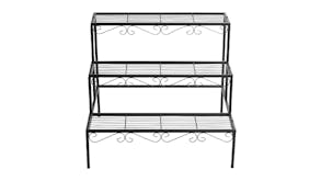 Kmall 3-Tier Stepped Wire Plant Stand - Black