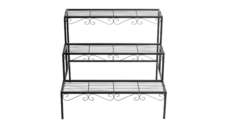 Kmall 3-Tier Stepped Wire Plant Stand - Black