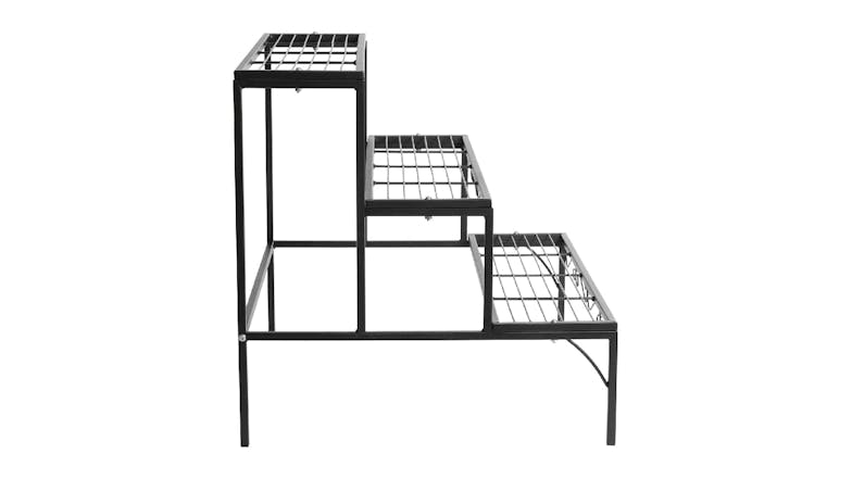 Kmall 3-Tier Stepped Wire Plant Stand - Black