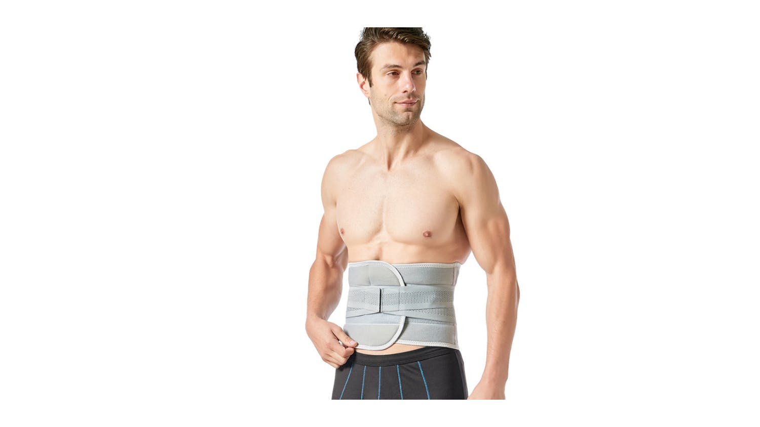 Kmall Adjustable Velcro Lumbar Support Back Brace Extra Large - Grey