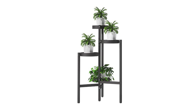 Kmall 4-Tier Modern Metal Plant Stand - Black