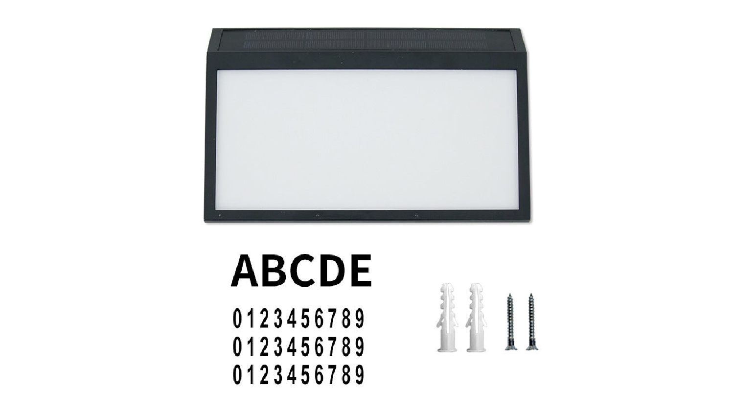 Kmall Solar Powered LED Light Box House Number Plate