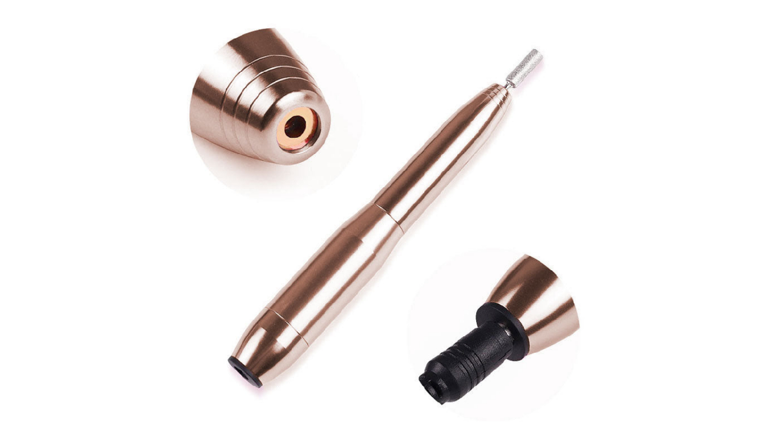 Kmall Nail Grinding Tool with Interchangable Bits 11pcs. - Gold