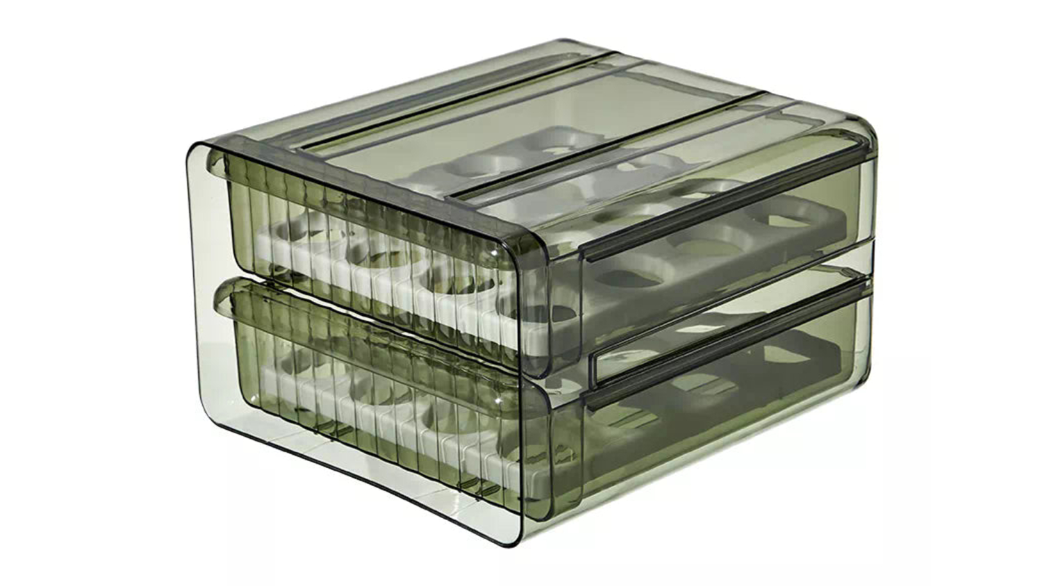 Kmall Plastic 32-Cell Refrigerator Egg Carton - Green