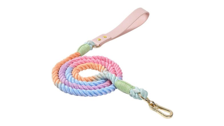 Kmall Soft Braided Rope Leash 150cm - Pastel Rainbow