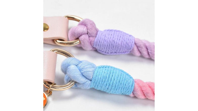 Kmall Soft Braided Rope Leash 120cm - Pastel Rainbow