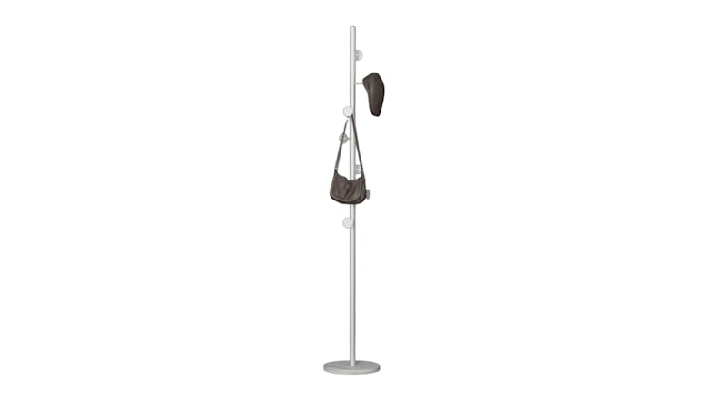 Kmall Dotty Design Metal Coat Stand with Marble Base - White