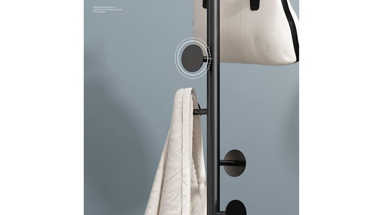 Kmall Dotty Design Metal Coat Stand with Marble Base - White