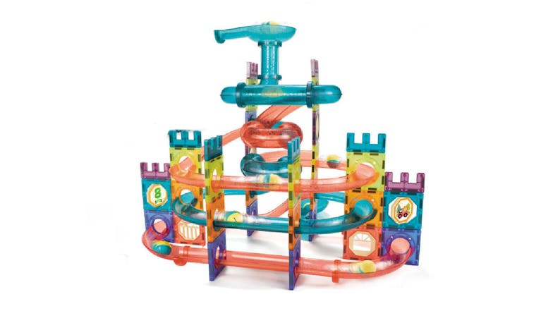 Kmall Colourful Magnetic Building Marble Run Toy 125pcs.