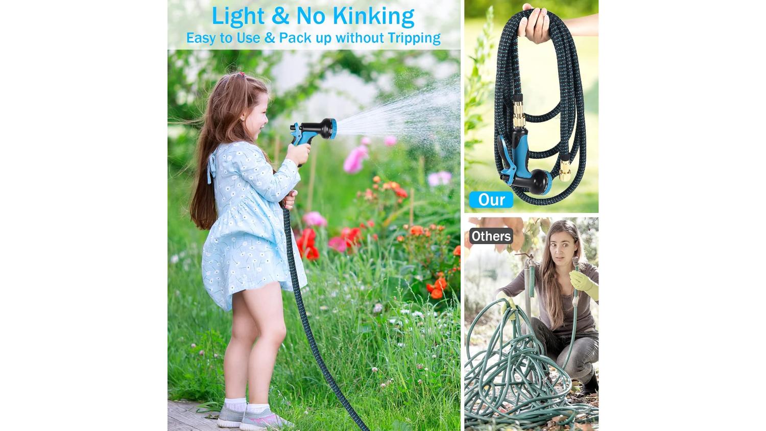 Kmall Expanding Garden Hose with Sprayhead 22.5m