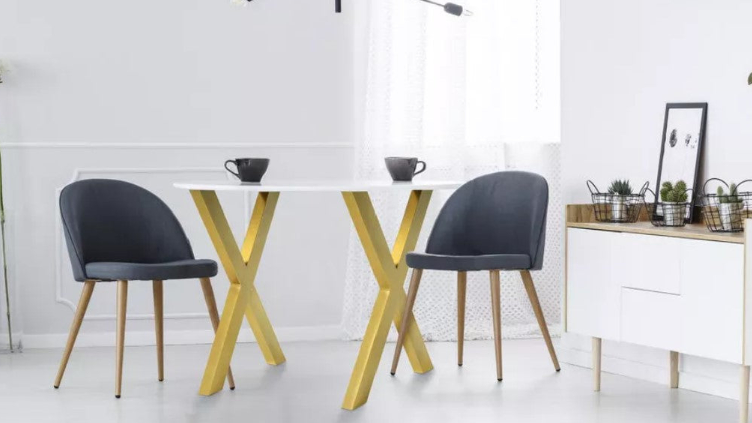 Kmall X-Frame DIY Metal Table Legs 72cm 2pcs. - Gold